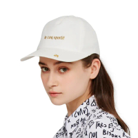 【LE COQ SPORTIF 公雞】高爾夫系列 女款白色金屬感LOGO可調節棒球帽 QLT0J107