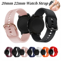 20mm 22mm Silicone watch strap For Samsung Galaxy Watch 4/3/Huawei watch 3/GT2/Amazfit Bip/GTR Bracelet Belt For Active 2 band