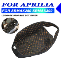 Motorcycle Parts Seat Storage Box Leather Rear Trunk Cargo Luggage Pad Lining Protector For Aprilia SRMAX250 SRMAX300 SR MAX 250