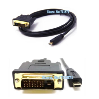 1.8M Micro HDMI-compatibl to DVI Cable Line Digital camera Mobile phone Micro HDMI-compatible connect DVI LCD Monitor TV Line