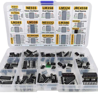 XL IC Chip Assortment 150 pcs, opamp, oscillator, pwm, PC817, NE555, LM358, LM324, JRC4558, LM393, LM339, NE5532, LM386, TDA2030
