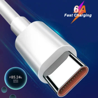 66W 6A USB Type-C Super Fast Charging Data Cable For Huawei Mate 40 Pro 30 20 P40 P30 Lite P20 Honor V40 V30 30S 30i 9X 8X QC3.0