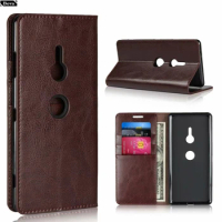 Deluxe Wallet Case for Sony Xperia XZ3 leather Case Flip Cover for Sony XZ3 6.0" Retro Protective Holster Phone Shell Bags