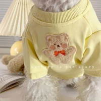 Dog Clothing Thin Spring Autumn Teddy Pomeranian Bear Pet Pullover Small Medium Dog Sweater Puppy Clothes 강아지 옷 Одежда Для Собак