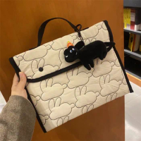 Cute Rabbit Laptop Sleeve Tablet Carry Case for Macbook Air Pro 11 12 13 14 Inch M1 M2 Mac Book Ipad Pro Notebook Bag Organizer