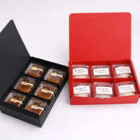 20.5x14x5cm Red /Black Simple flip box,moon cake,egg yolk,crisp,biscuit sugar,candy packing box(100piece\lot)