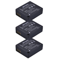 3-Pack DMW-BLG10 Battery BLG10E BLG10PP BLE9 BLE9E BLE9PP Batteries For Panasonic Lumix DMC GF6 GX7 GF3 GF5 Batteries bateria