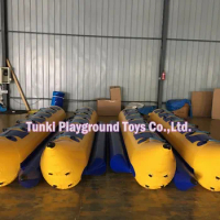 double 12 seats inflatable banana boat, inflatable craft flying canoe, rubber boat kayak yatch
