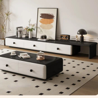 Luxury Furniture Wooden Tv Stand Cheap Simple Room Rack Organizer Mobile Living Retro Mini Muebles Hogar Holder Black Console