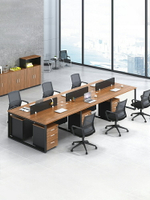 辦公家具職員桌辦公桌組合現代簡約屏風卡座員工位電腦桌椅2/4人