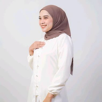 Segitiga Ceruty Babydoll Inner Tali - Hijab Praktis & Nyaman Hazelnut