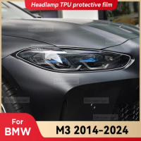 For BMW M3 2014-2024 Car Headlight Transparent TPU Protective Cover Film Front Light Tint Change Color Sticker Accessories