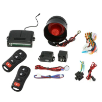 5sets Car 1-Way Alarm Vehicle System Protection Security System Keyless Entry Siren 2 Remote Control Burglar Alarm