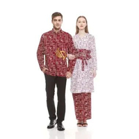 Wahdani Rayya Series | Tunik & Kemeja/Kemko Couple Modern,Lebaran Pasangan Kekinian Navy,Tunik Jumbo