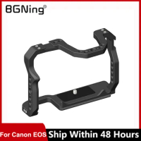 Aluminum Alloy Camera Cage Rig with Cold Shoe 1/4 3/8 Thread For Canon EOS 70D 80D 90D Protective Frame Photography