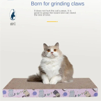 AFFECTION  Pet Cat Scratcher Scraper Corrugated Paper Lounge Bed  Scratching Post For  Raining Grind