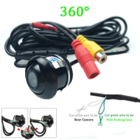 YYZSDYJQ CCD Car Rear View Camera Front /Side View Double To Switch Upgrade Section Parking Camera with 360 Degree Rotation
