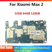 Original Global Unlocked MainBoards For Xiaomi Max 2 MI Max2 Motherboard 32GB 64GB 128GB Full Chips Logic Board