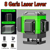 laser level bangunan waterpass laser multifungsi meteran laser level hilda 4d 8/12/16 line Tingkat w