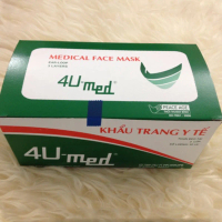 Combo 2hộp khẩu trang y tế 4U Med ( màu: xanh/ trắng)