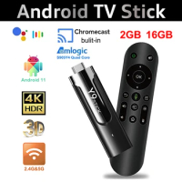 ATV Mini TV Stick 4K Chromecast Built-In Android 11 2GB 16GB Amlogic S905Y4 Quad Core Voice Remote Smart TV BOX VS Fire Tv Stick