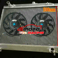 Aluminum Radiator +Fan For Mitsubishi Montero/Shogun/Pajero MK3 3.0L 3.5L 3.8L V6 PETROL V60 V87W V97W 6G72/6G74/6G75 1999-ON MT