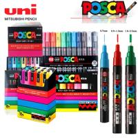 Uni 1pc Colores Paint Markers Plumones Posca PC-1M/3M/5M 예술용품