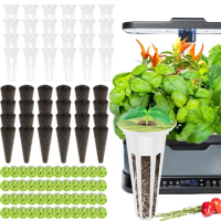 96 Pcs Seed Pod Kit Reusable Hydroponic Seed Pods Kit Grow Anything Kit Hydroponics Garden Accessories with 24 Grow Sponges 24