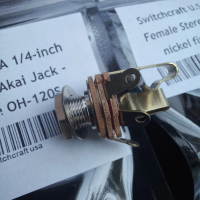 Jack Switchcraft Gitar Mono/Stereo Original - untuk Pickup Aktif/Pasif