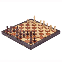Solid Wood Handmade Chess Set Luxury Board Games Portable Foldable Checkerboard Magnetic Chess Pieces Outdoor Travel Table Game