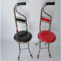 folding crutch crutch with seat walking stick chair