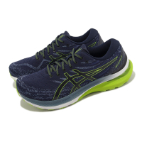 Asics 慢跑鞋 GEL-Kayano 29 男鞋 深藍 螢光綠 路跑 緩震 透氣 運動鞋 亞瑟士 1011B440404