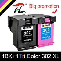 HTL 302XL remanufactured Cartridge Replacement for HP 302 HP302 XL Ink Cartridge for Deskjet 1110 1111 1112 2130 2131 printer