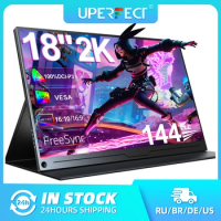 UAlly J118 18 inch Portable Gaming Monitor 2K 144Hz Display with 100% DCI-P3 IPS Speakers HDMI USB C Laptop Screen for Computer