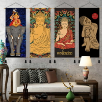 佛像掛布民族風掛毯瑜伽健身布藝掛畫客廳臥室民宿東南亞裝飾畫