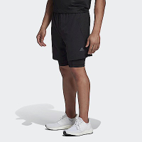 Adidas HIIT SPIN SHO HR3772 男 雙層 運動 短褲 緊身褲 亞洲版 訓練 吸濕 排汗 黑