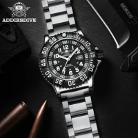 Addies New Outdoor Sports Men's Quartz Watch Tube Luminous Watch Rotating Bezel 50m Waterproof Watches Steel Watch