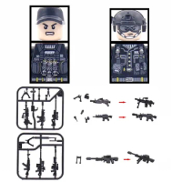 MOC Military Swat City Special Police Weapon Mini Accessories Building Blocks Figures Soldier Army Guns Bricks Toy For Children