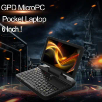 Cheap Pocket Laptop Netbook Computer Notebook GPD MicroPC 6 Inch RJ45 RS232 HDMI-Compatible Windows 10 Pro 8G RAM Backlit Black