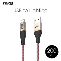 TEKQ uCable MFI認證 Lightning  高速手機充電傳輸線-200cm