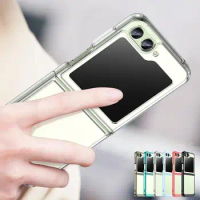 For Samsung Galaxy Z Flip 5 Case Silicone Clear Border Shockproof TPU Capa Samsung Z Flip 5 Phone Cover Z Flip5 Cover Protector