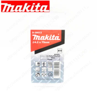 4.2MM×75MM 10PCS set Makita D-38613 high speed steel rolled black drill bit