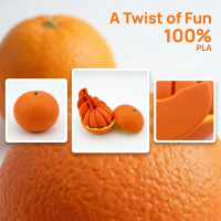 Mainan buah oren anti-stres, mainan dicetak 3D, model R5I9
