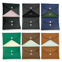 【Hermes 愛馬仕】季節限定 Calvi Duo 拼色 卡片夾/零錢包(多色)