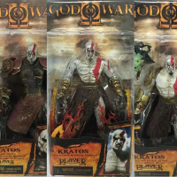 เทพเจ้าแห่งสงคราม Kratos, Neca, 7 นิ้ว, ทำด้วยมือ, รุ่นหุ้มเกราะ Medusa Kuye, รุ่นหัวยก, มีดเปลวไฟ, 