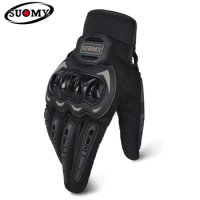 Suomy Motorcycle Gloves Summer Breathable Mesh Moto Bike Cycling Gloves Men Women Touch Screen Motocross Full Finger Gloves XXL