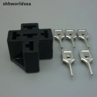 Shhworldsea Automotive Relay Sockets 5 Pin PCB Mount, For Series Relays Car Relay Connector Auto Relay Holder 6.3mm terminal