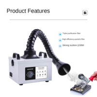Fume Extractor Soldering Smoke Absorber Remover for Mobile Phone Repair and DIY Welding 150w