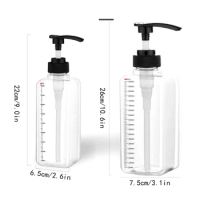 500ML/1000ML Liquid Dispenser with Scale Coffee Syrup Drip Bottle Hydraulic Pump Nozzle Head Kitchen Honey Jar Container