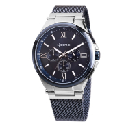 LICORNE 力抗錶 質感米蘭織帶 紳士手錶 (藍LT163MWNI-N)